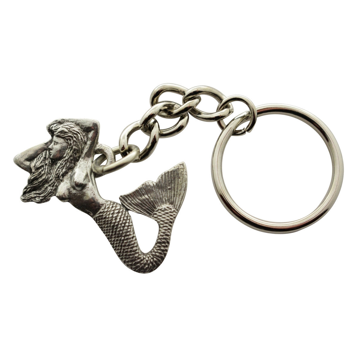 Mermaid Keychain ~ Antiqued Pewter ~ Keychain ~ Antiqued Pewter Keychain ~ Sarah's Treats & Treasures